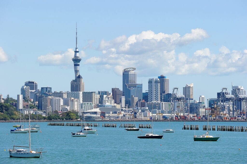 Mesto Auckland, Nový Zéland, panoráma