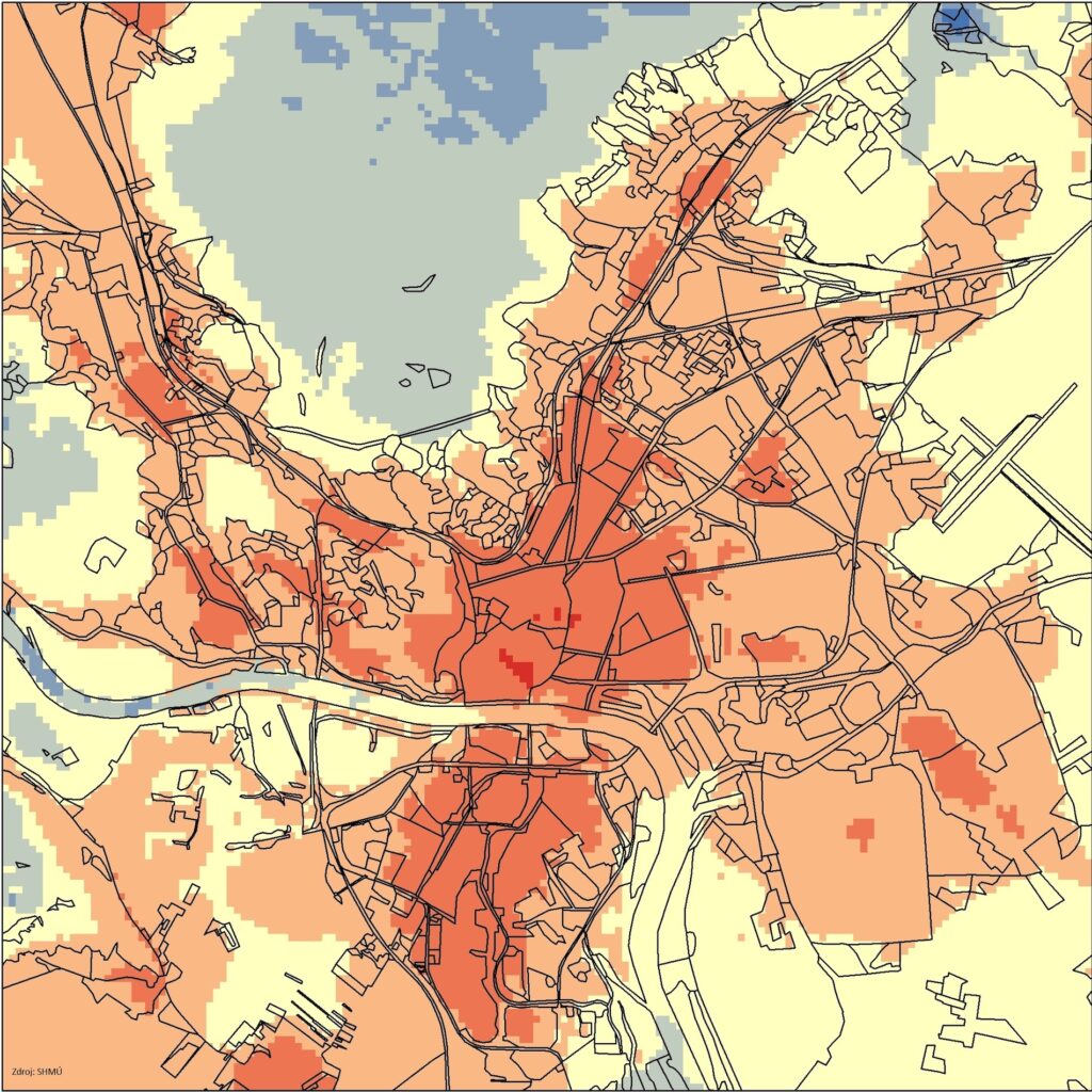 Odborník zo SHMÚ: Jeden strom môže nahradiť štyri klimatizačné jednotky. Bratislava má výhodu, aj tu však teploty rastú
